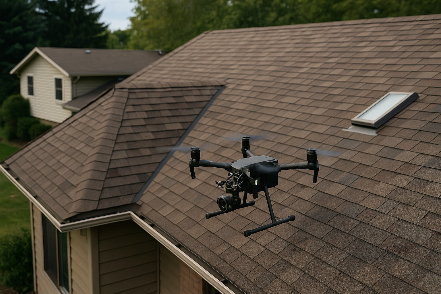 drone flying over house, San Diego drone inspection