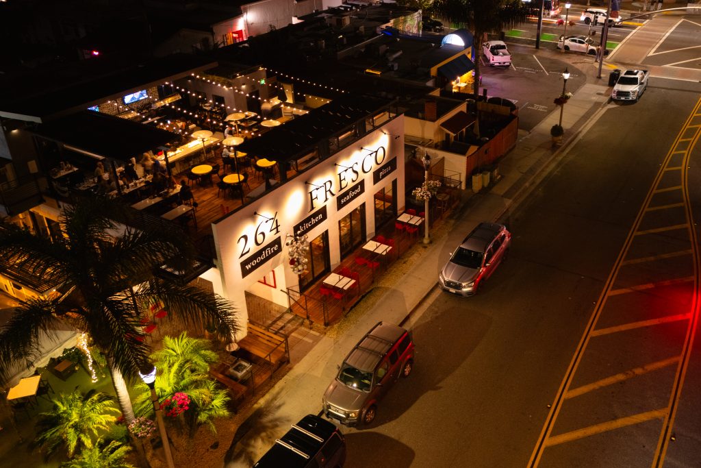 264 fresco exterior night, Marketing drone photography and videography